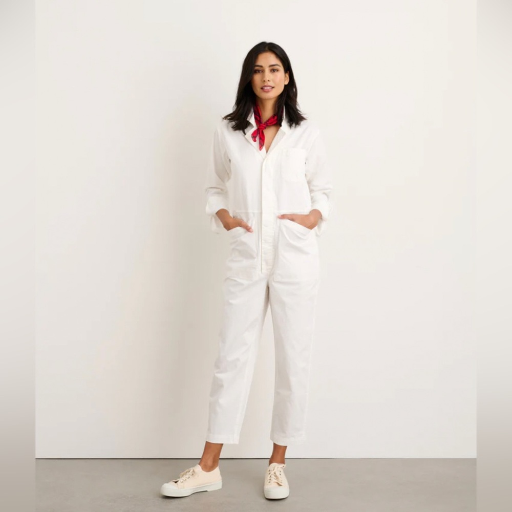 NWT Standard Jumpsuit in Cotton Twill / Natural sz L